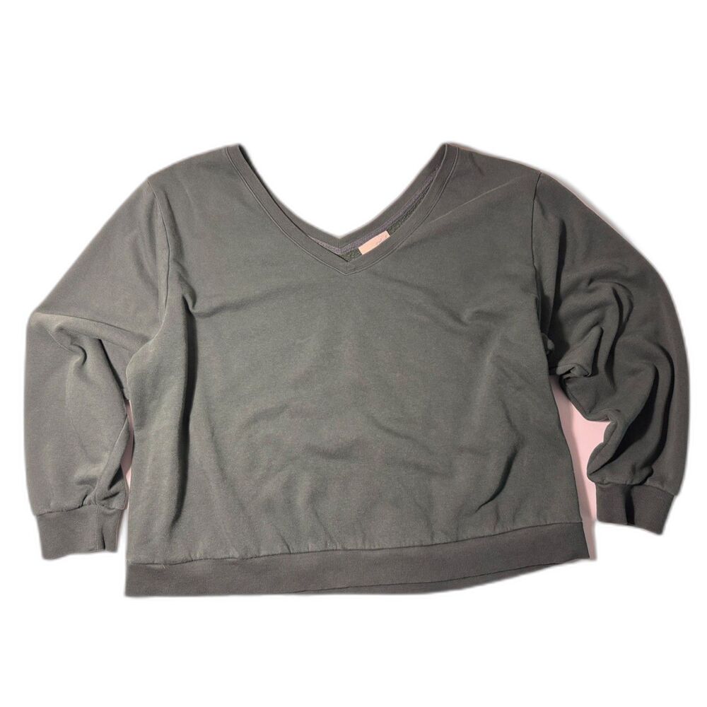 Universal Thread XXL Green Fleece V Neck Sweatshirt